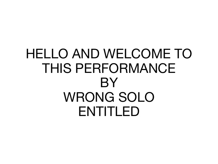 Agatha Gothe-Snape, 30. WRONG SOLO NO NOTHING, 2012 AGS.ppsx, 2013