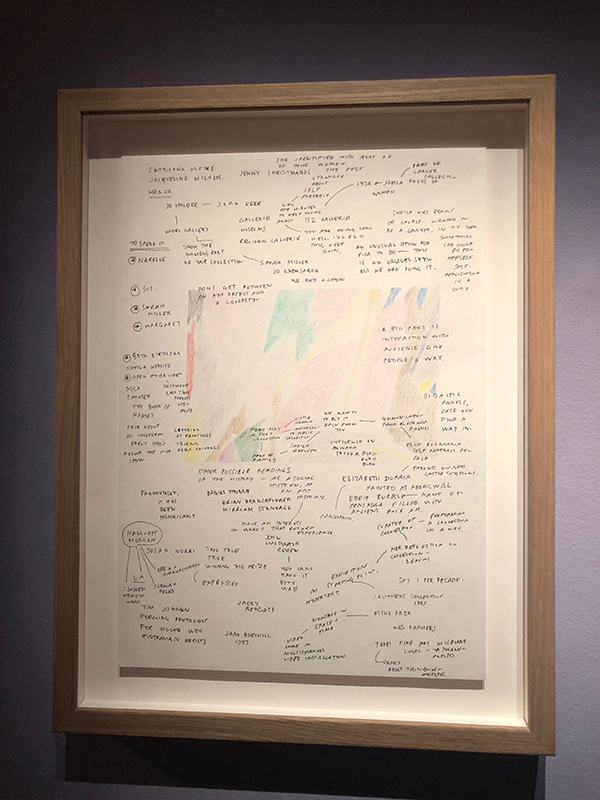 Agatha Gothe-Snape, Wattle Ghost Drawing with Conversation Notes (John Cruthers), 2018