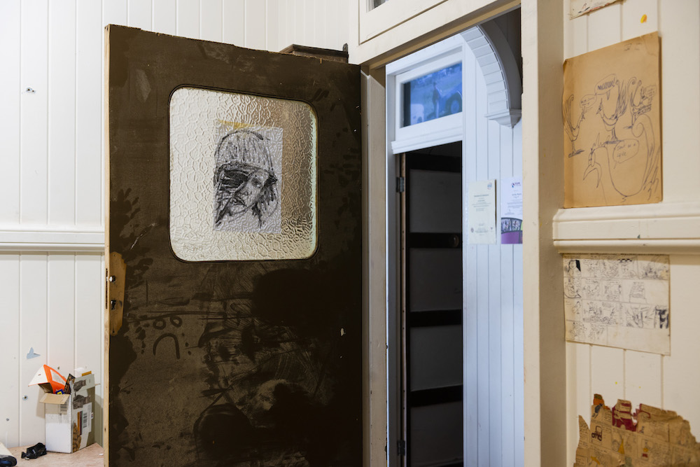 installation view: Archie Moore, HouseShow, 2020, mixed media installation, The Cottage, 272 Montague Road, West End, Brisbane