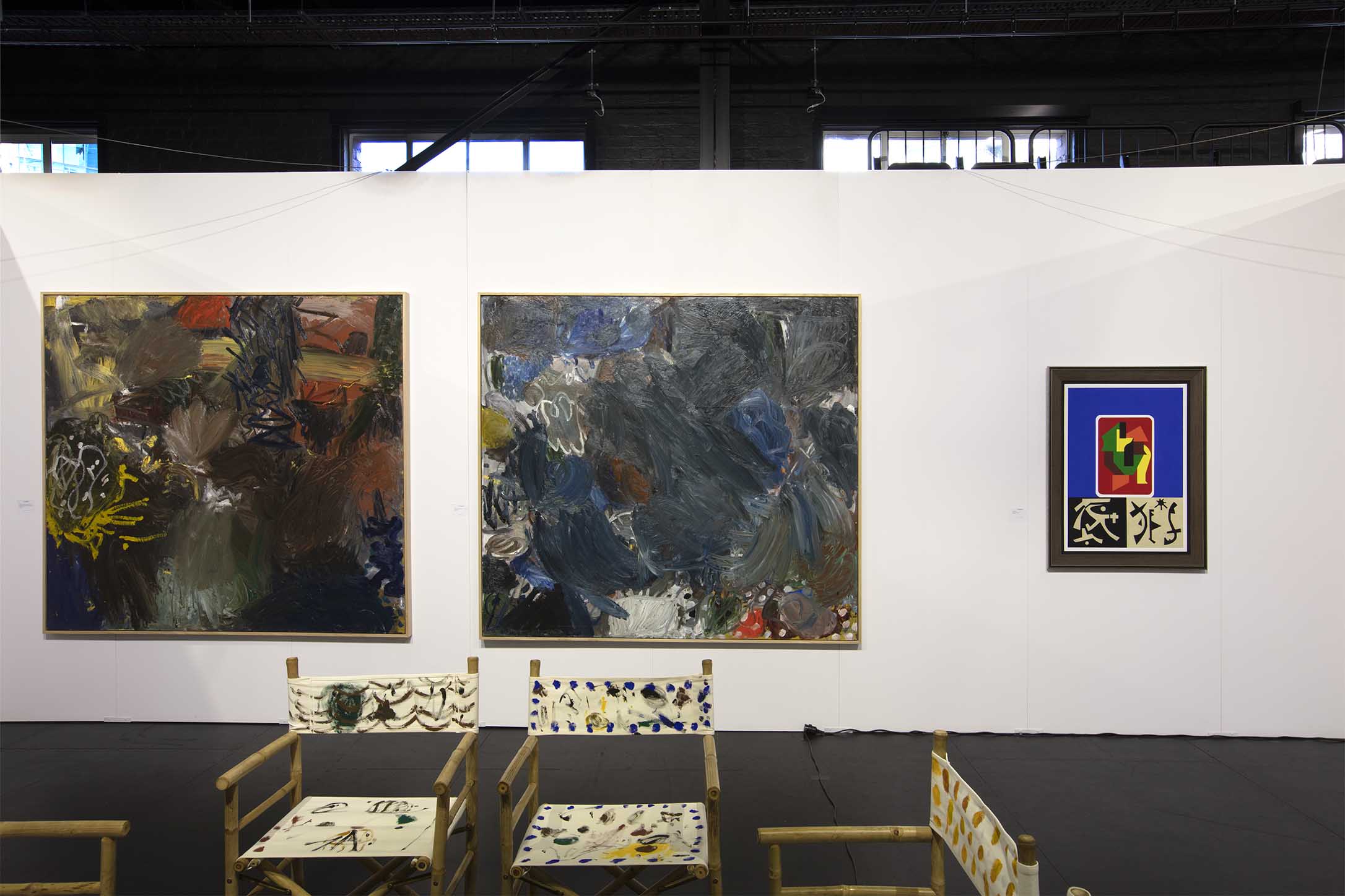 installation view: Melbourne Art Fair 2018 | Diena Georgetti and Oscar Perry | Riding Hall, Melbourne 