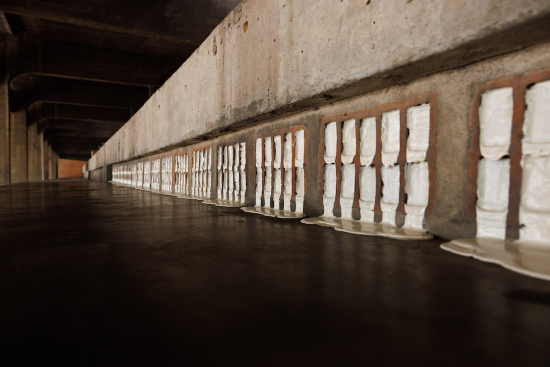 installation view: Yasmin Smith, Wound response, 2024 | Largos Biennial, Tafawa Balewa Square,, Lagos, Nigeria