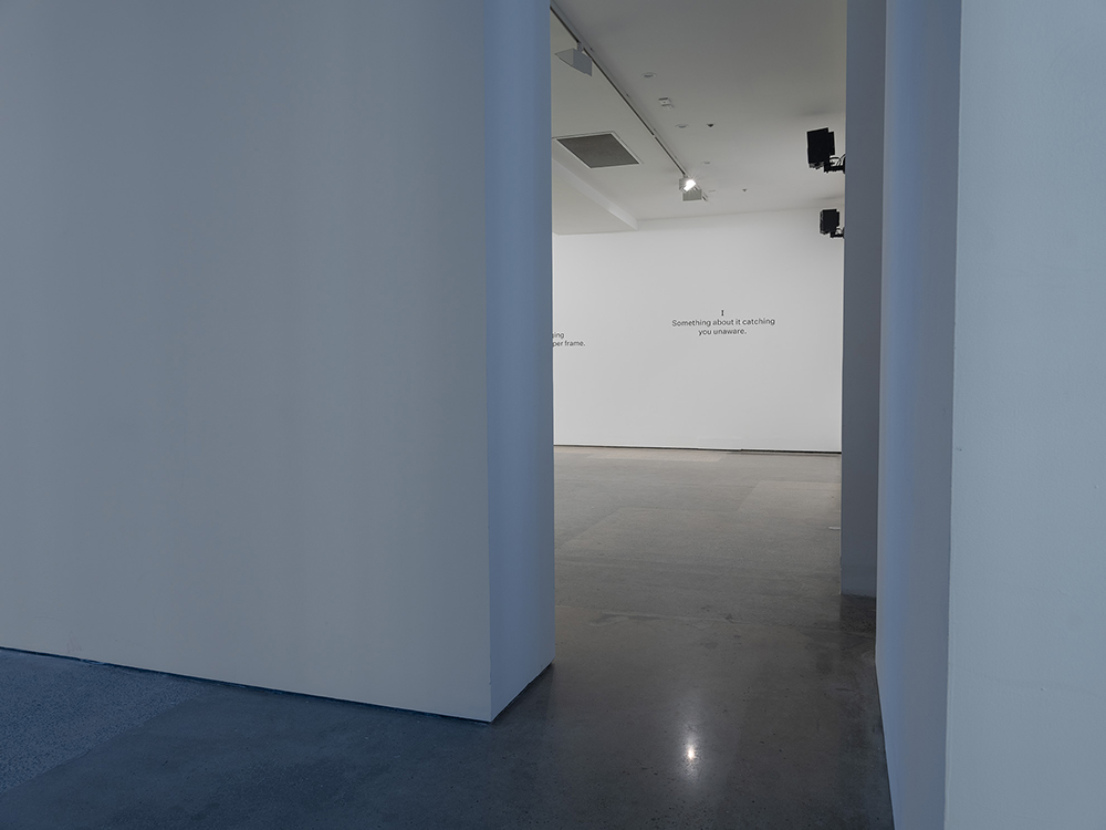 installation view: Agatha Gothe-Snape - Certain Situations, Institute of Modern Art, Brisbane - view Gallery 1 to Gallery 2