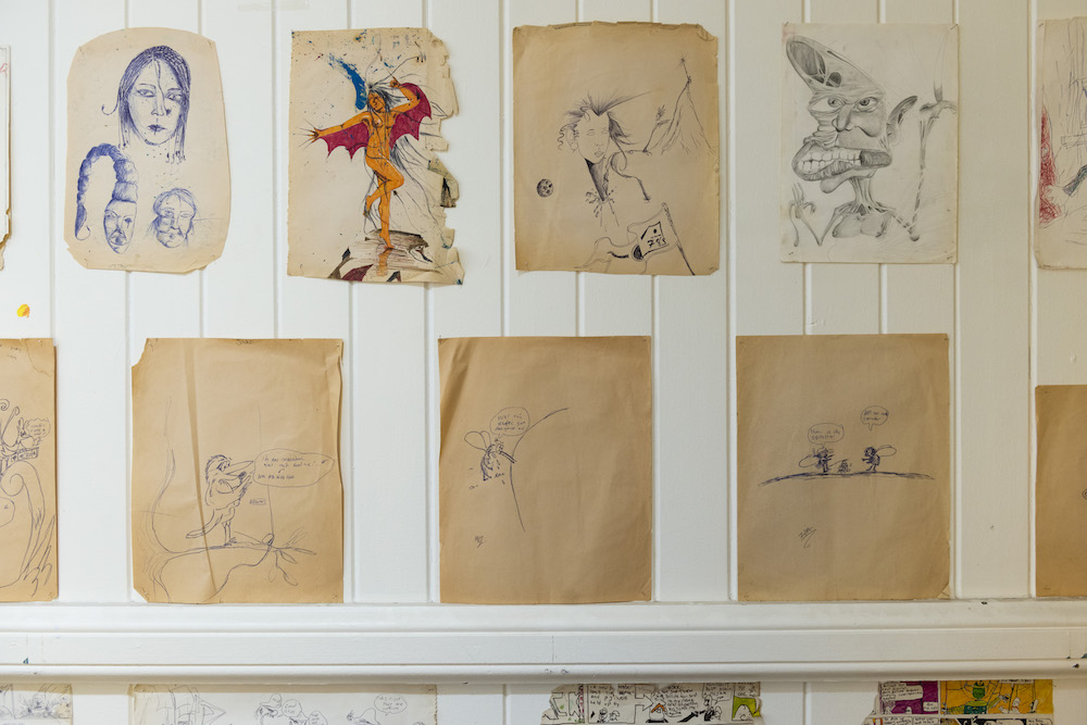 installation view: Archie Moore, HouseShow, 2020, mixed media installation, The Cottage, 272 Montague Road, West End, Brisbane