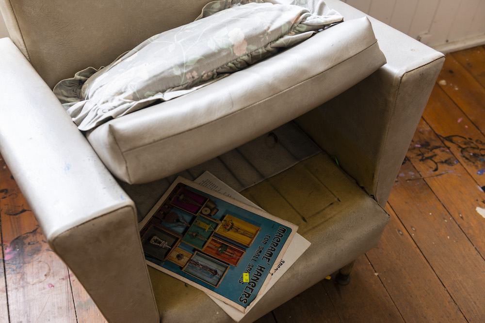 installation view: Archie Moore, HouseShow, 2020, mixed media installation, The Cottage, 272 Montague Road, West End, Brisbane