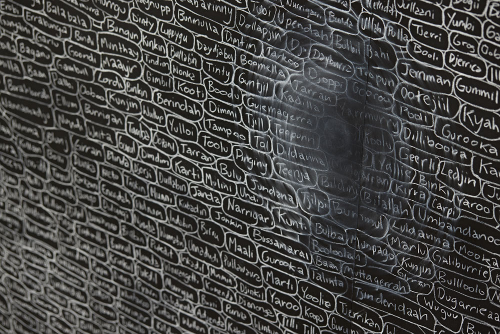 Archie Moore, Family Tree, 2021 - detail | Commissioned by UNSW Galleries with support of the 2020 Commissioner’s Circle