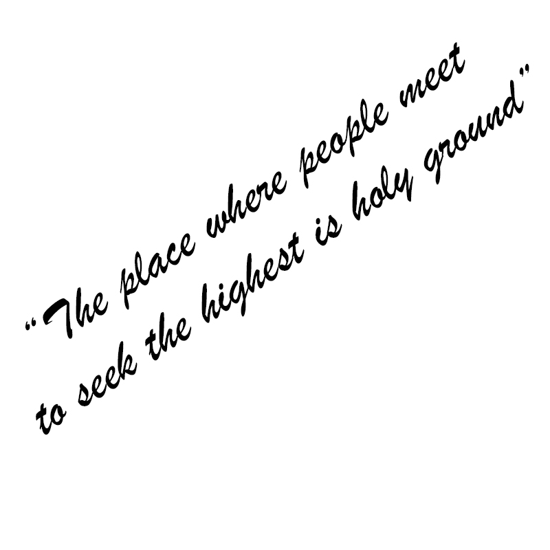Agatha Gothe-Snape, "The place where people meet to seek the highest is holy ground", 2016