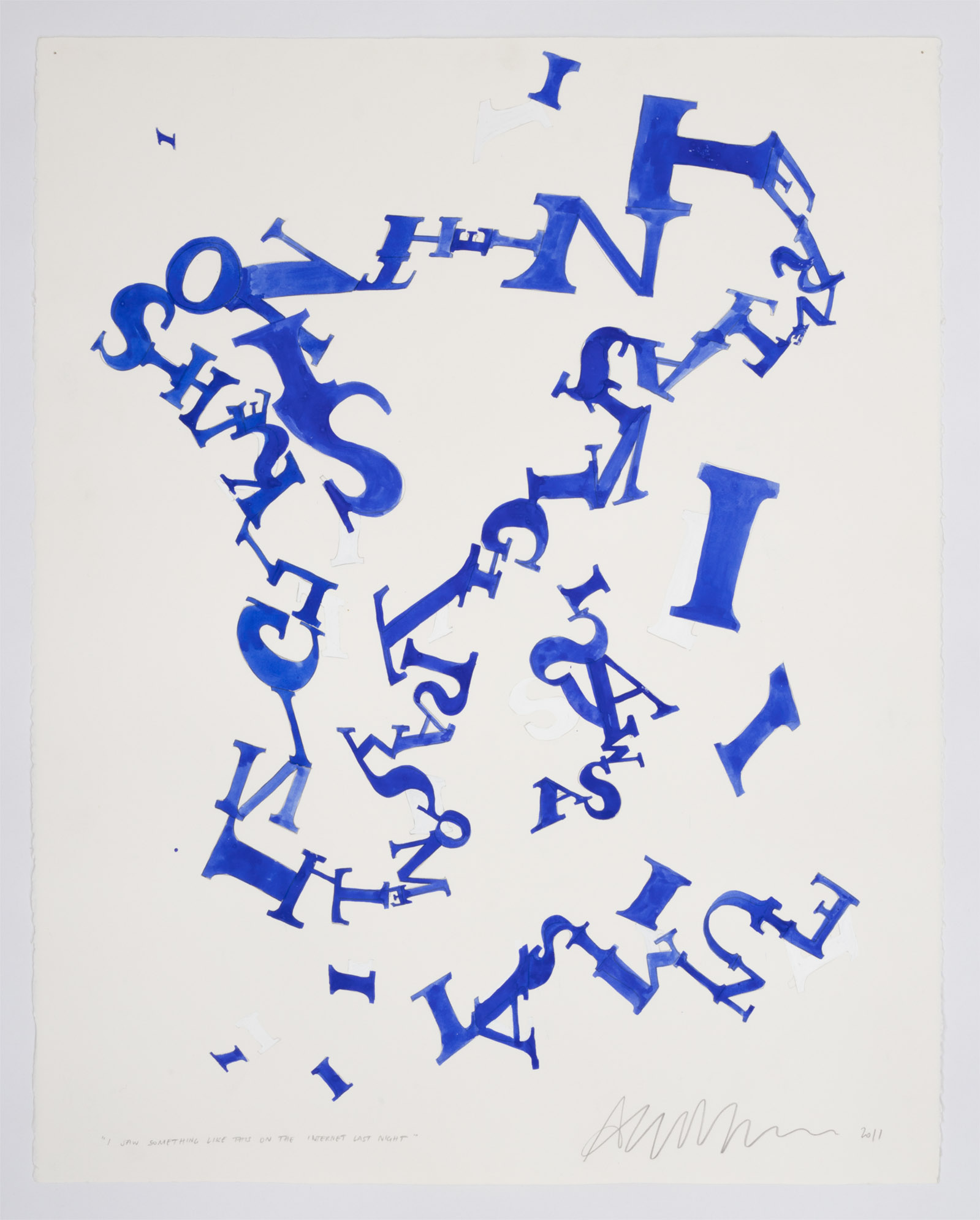 Agatha Gothe-Snape, I saw something like this on the internet last night, 2011