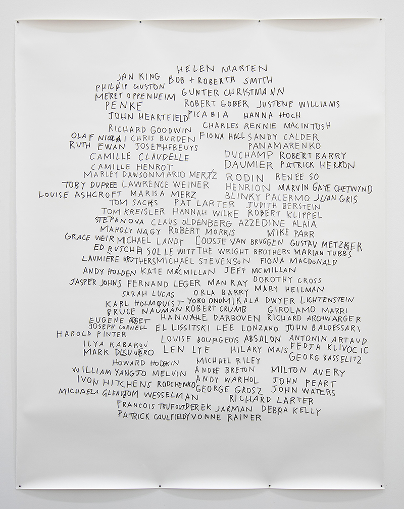 Agatha Gothe-Snape, Every Artist Remembered with Richard Wentworth, 2017