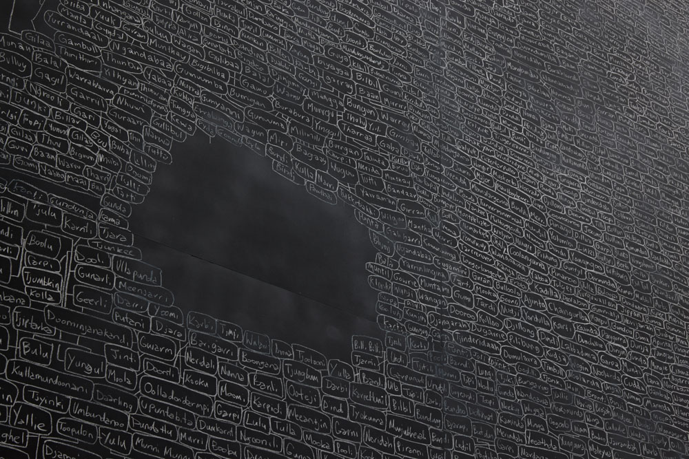 Archie Moore, Family Tree, 2021 - detail | Commissioned by UNSW Galleries with support of the 2020 Commissioner’s Circle