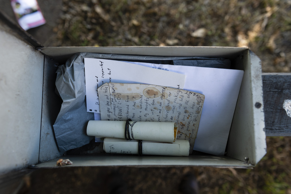 installation view: Archie Moore, HouseShow, 2020, mixed media installation, The Cottage, 272 Montague Road, West End, Brisbane