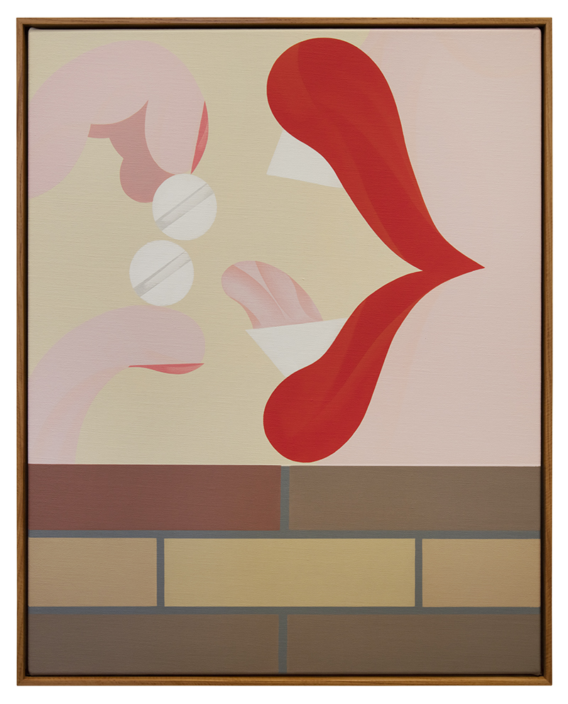 Mitch Cairns, Geranium Pots (Panadol painting), 2016