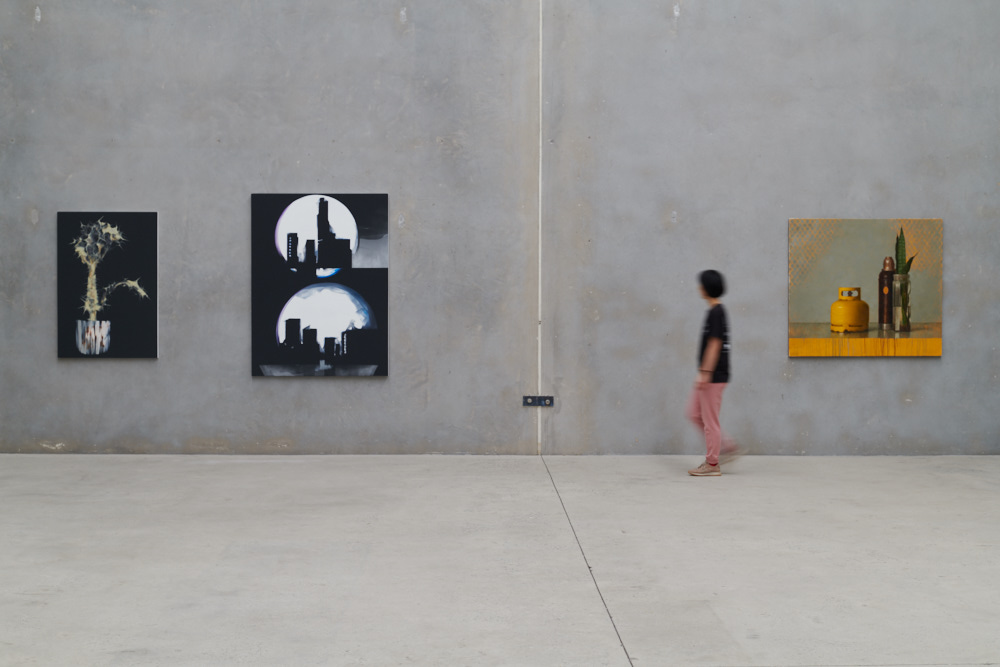 installation view showing works by Nigel Milsom and Jude Rae: Explore Sydney Contemporary, at The Commercial, Sydney, 2021