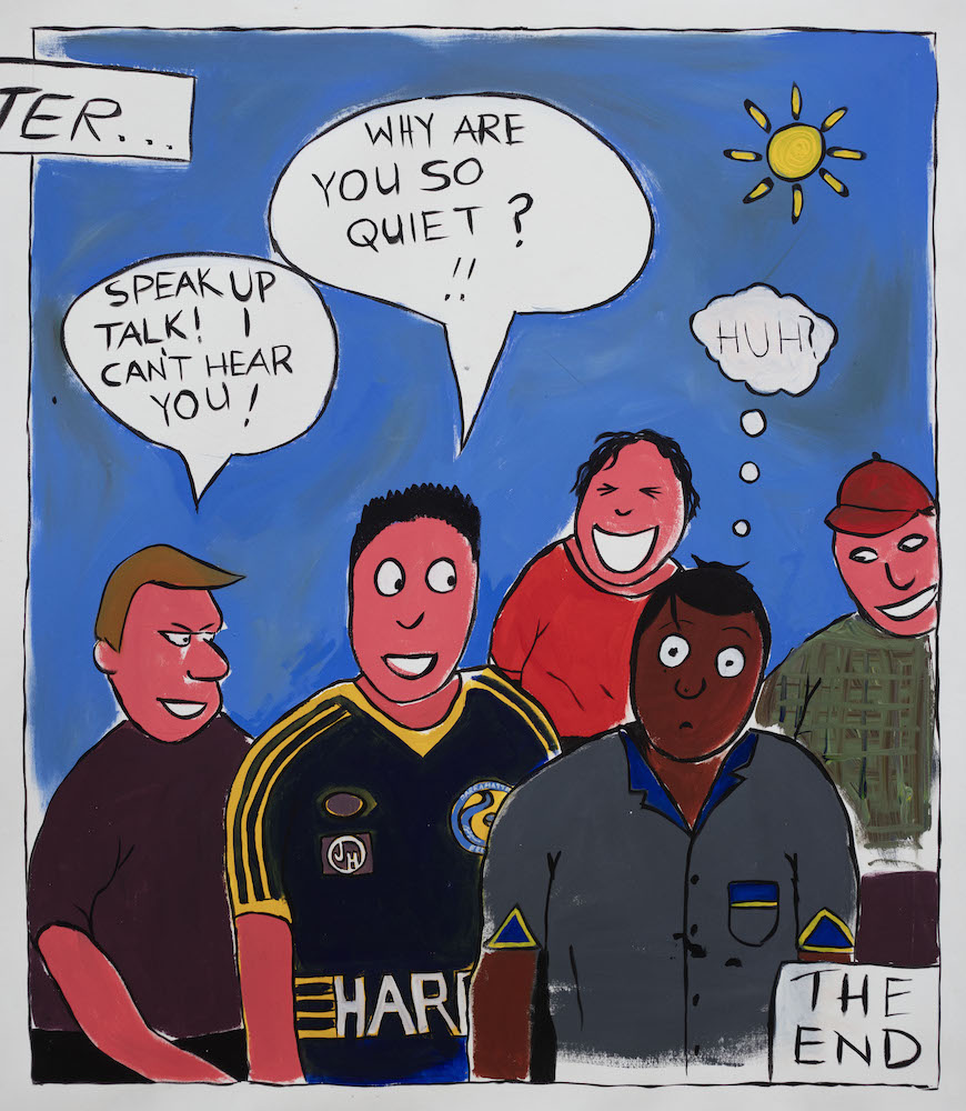 detail of Archie in Class, 2005