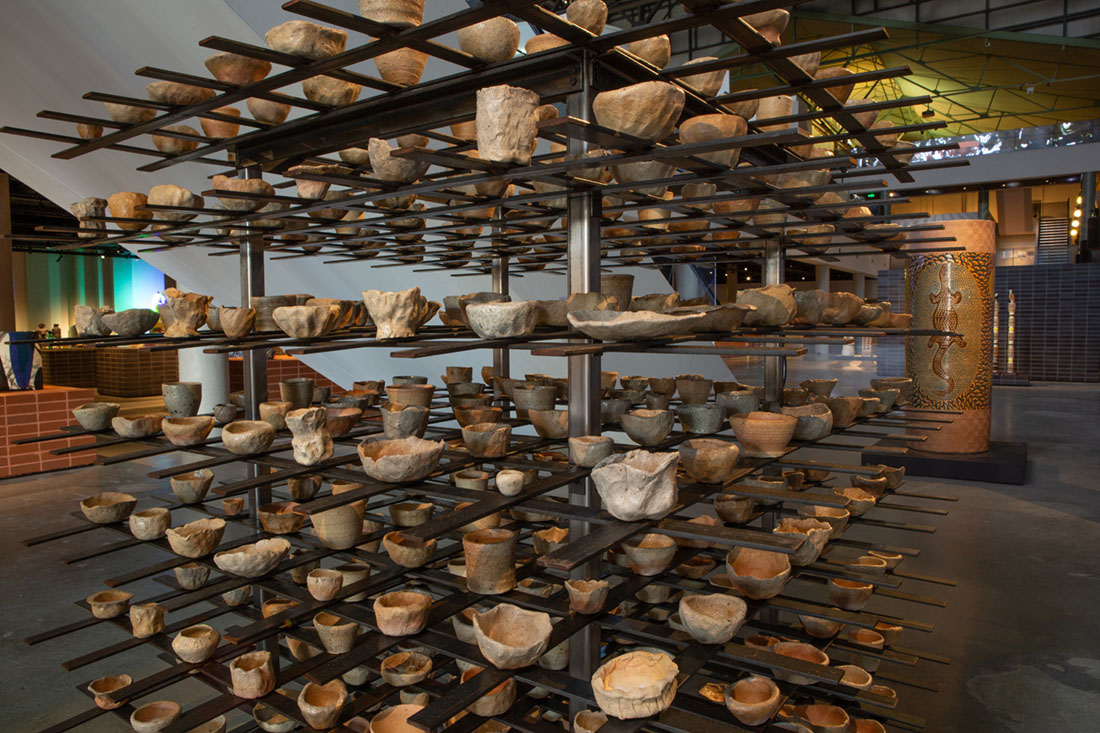 installation view: Yasmin Smith in Clay Dynasty at The Powerhouse Museum, Sydney, 2021-2023