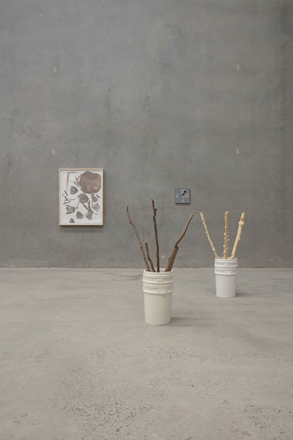 installation view: The Humanity at The Commercial, Sydney | floor Yasmin Smith, wall l-r Patrick Hartigan and Gunter Christmann