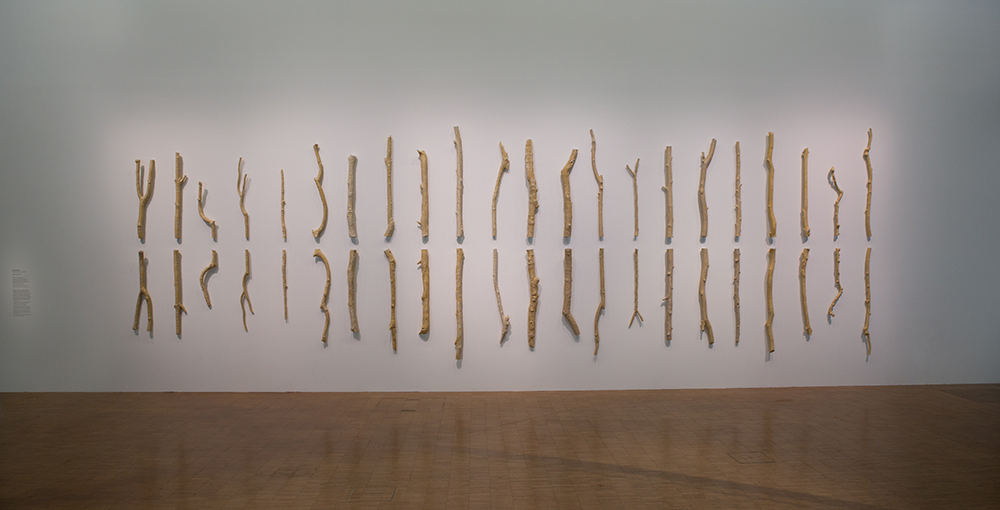 installation view Yasmin Smith, Seine River Basin, 2019, in Cosmopolis #2, Centre Pompidou, Paris