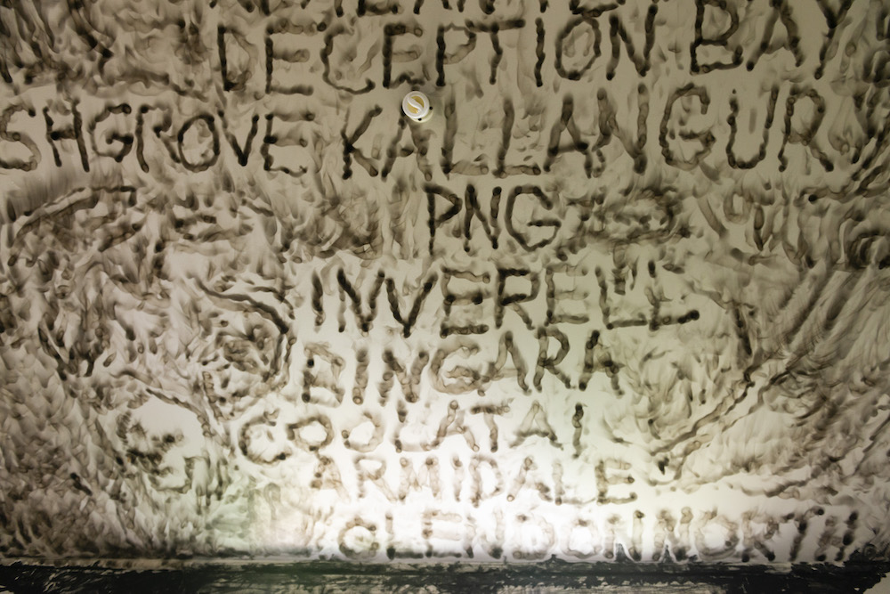 installation view: Archie Moore, HouseShow, 2020, mixed media installation, The Cottage, 272 Montague Road, West End, Brisbane