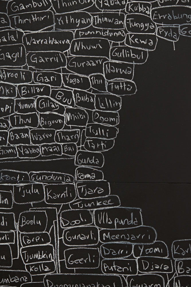 Archie Moore, Family Tree, 2021 - detail | Commissioned by UNSW Galleries with support of the 2020 Commissioner’s Circle