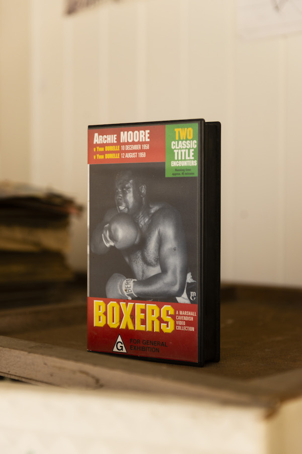 installation view: Archie Moore, HouseShow, 2020, mixed media installation, The Cottage, 272 Montague Road, West End, Brisbane