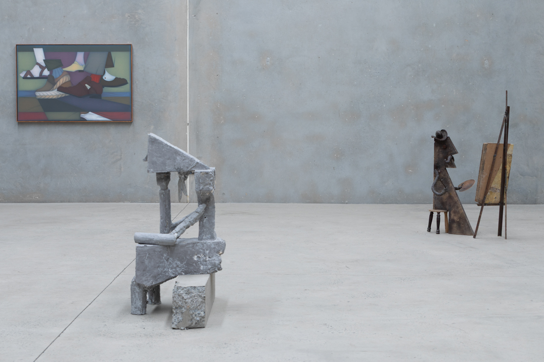 installation view: Mitch Cairns and Sven 't Jolle, Fruit and Veg and The Wisdom of John, at The Commercial, Sydney, 2025