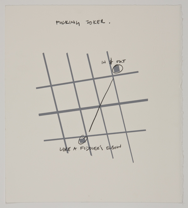 Mitch Cairns, Man Rose drawing (fucking joker), 2010