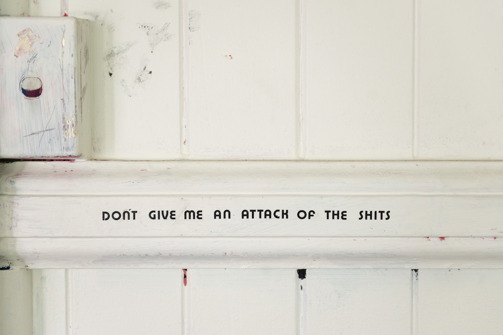 installation view: Archie Moore, HouseShow, 2020, mixed media installation, The Cottage, 272 Montague Road, West End, Brisbane