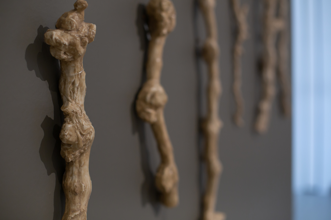 installation view: Yasmin Smith, Terroir, 2020, in TarraWarra Biennale 2021: Slow Moving Waters, TarraWarra Museum of Art, Tarrawarra