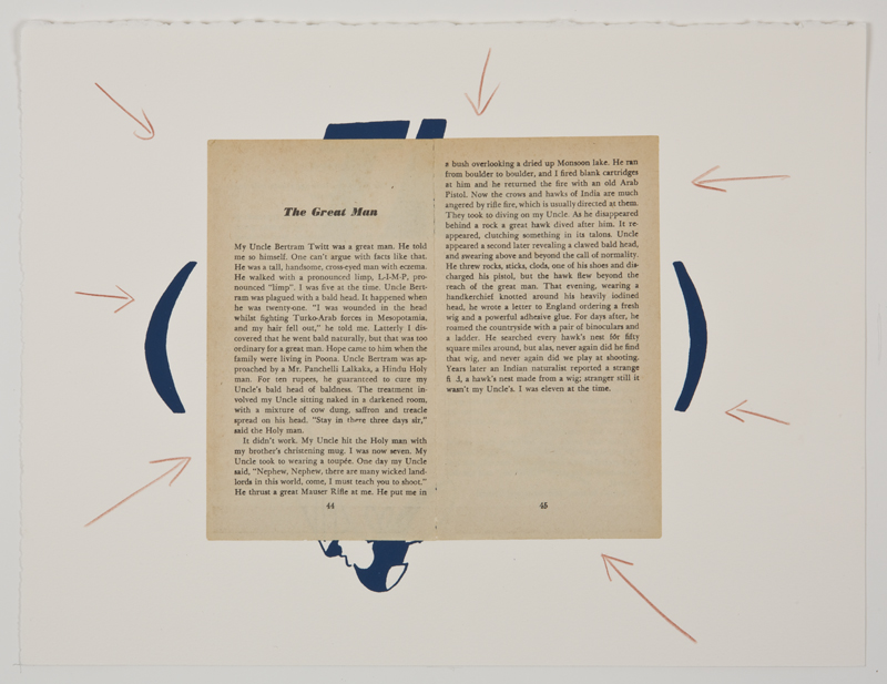 Mitch Cairns, Drawing with ‘Bass Principles’ (the great man), 2011