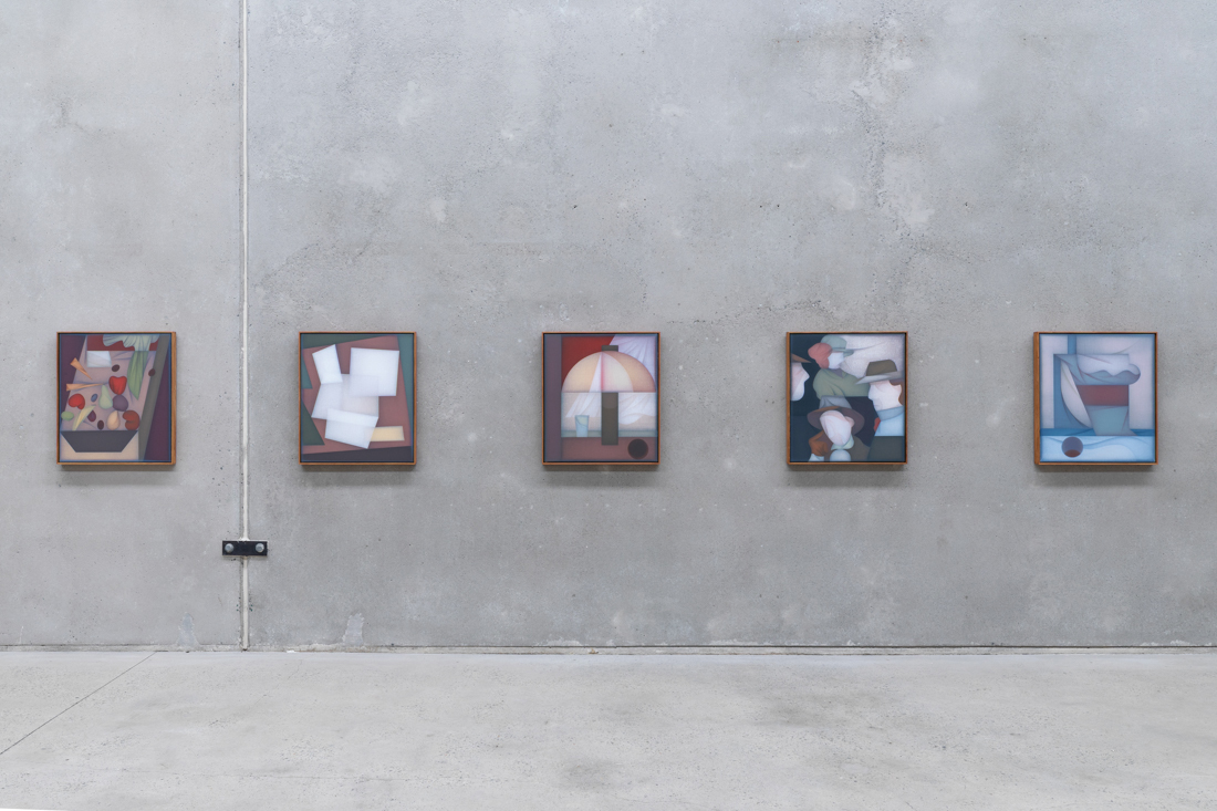 installation view: Mitch Cairns and Sven 't Jolle, Fruit and Veg and The Wisdom of John, at The Commercial, Sydney, 2025