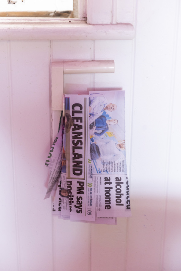 installation view: Archie Moore, HouseShow, 2020, mixed media installation, The Cottage, 272 Montague Road, West End, Brisbane