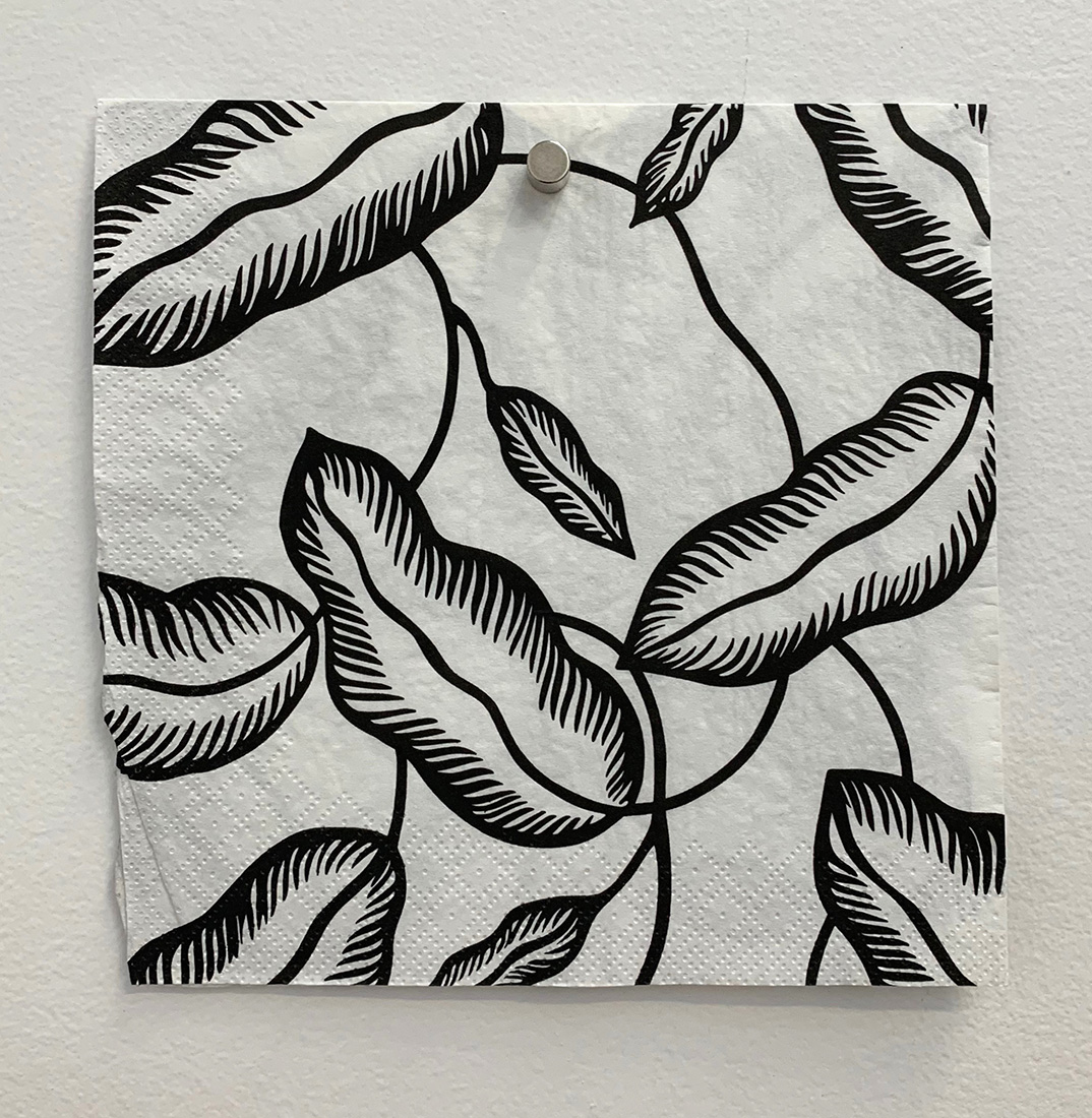 Mitch Cairns, Mitch Cairns, Figure/Ground for Buxton Contemporary, 2021, paper serviette detail, 2021