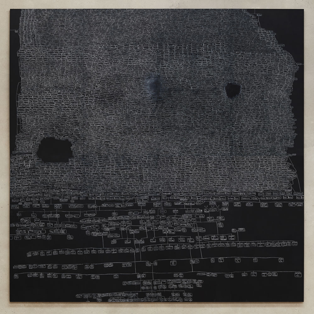 installation view: Archie Moore, Family Tree, 2021 | The Commercial, Sydney, 2021 | Commissioned by UNSW Galleries with support of the 2020 Commissioner’s Circle