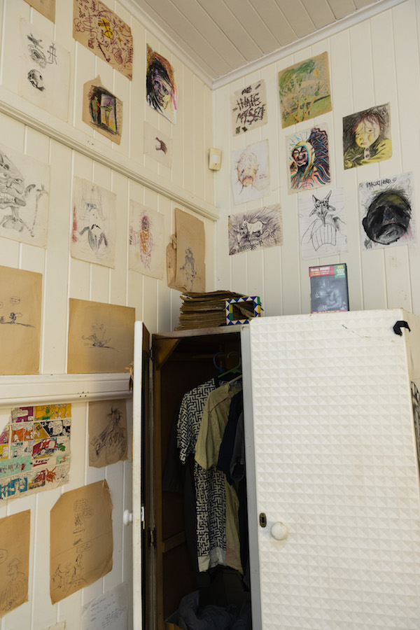 installation view: Archie Moore, HouseShow, 2020, mixed media installation, The Cottage, 272 Montague Road, West End, Brisbane