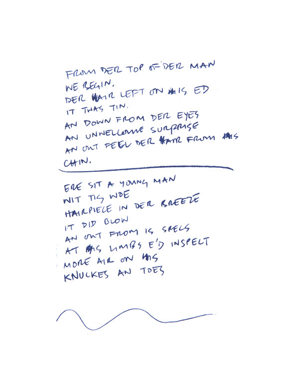 Mitch Cairns, Two Limericks, 2012