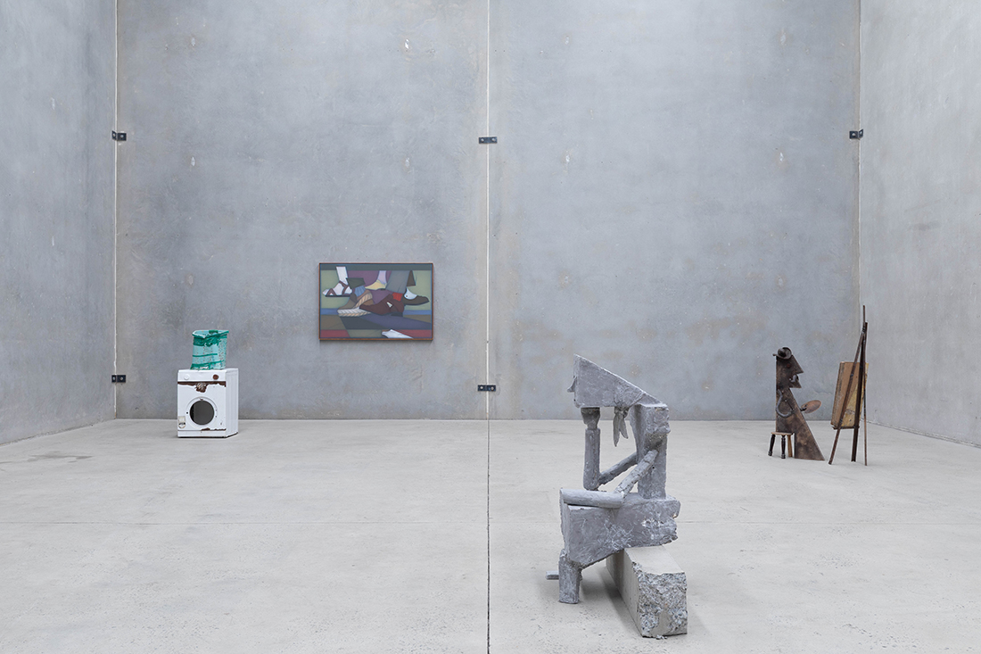 installation view: Mitch Cairns and Sven 't Jolle, Fruit and Veg and The Wisdom of John, at The Commercial, Sydney, 2025