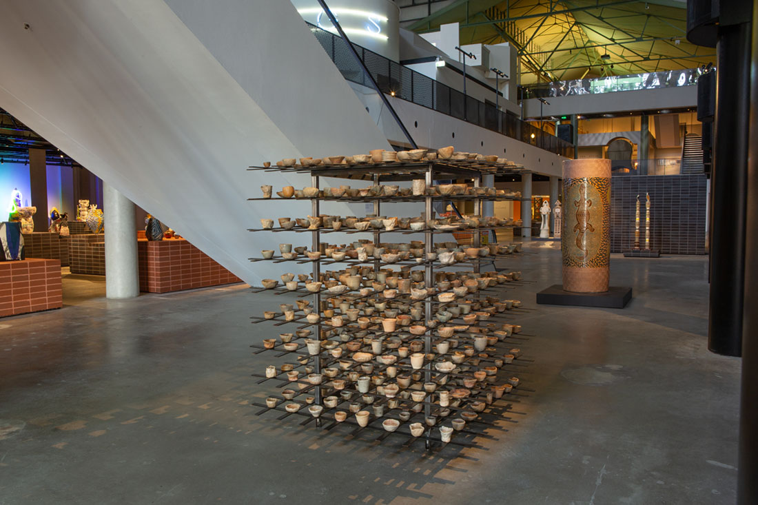 installation view: Yasmin Smith in Clay Dynasty at The Powerhouse Museum, Sydney, 2021-2023