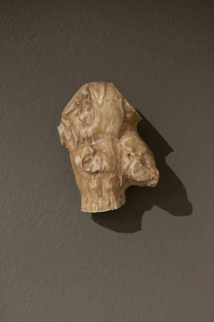 installation view: Yasmin Smith, Terroir, 2020, in TarraWarra Biennale 2021: Slow Moving Waters, TarraWarra Museum of Art, Tarrawarra | detail