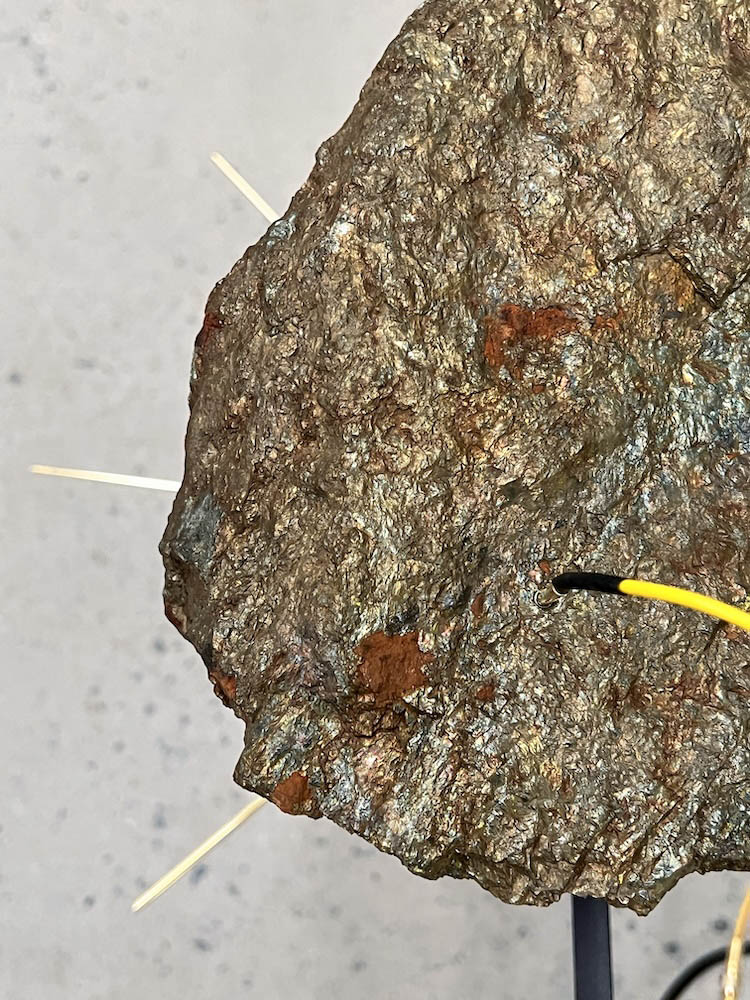 installation view: Free-to-air, at The Commercial, Sydney, 2024 | showing David Haines and Joyce Hinterding, Ore-ic TV 3, Channel 10, 2024 — detail