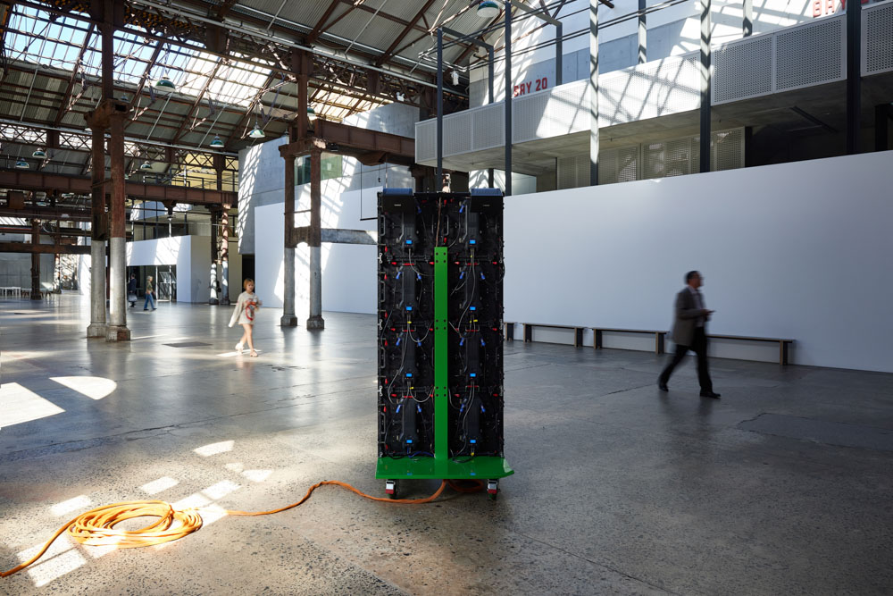 installation view: Agatha Gothe-Snape with Andrew Burrell, Every Act of Reading Performs the Work, 2019-2021 | The National 2021: New Australian Art | Carriageworks, Sydney, 2021 | This project was supported by the Faculty of Design, Architecture and Building, University of Technology Sydney. This project is supported by the NSW Government through Create NSW.