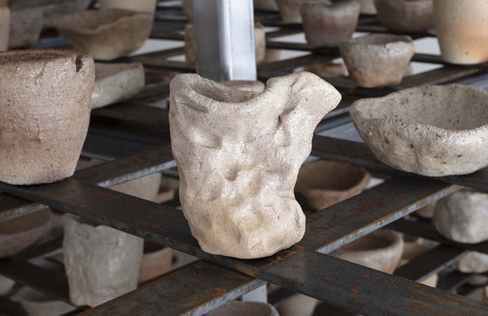 Yasmin Smith, Drowned River Valley, 2016-2018, installation view at The Commercial, Sydney - salt harvesting vessel detail (photo credit: Alex Kiers/The Commercial)