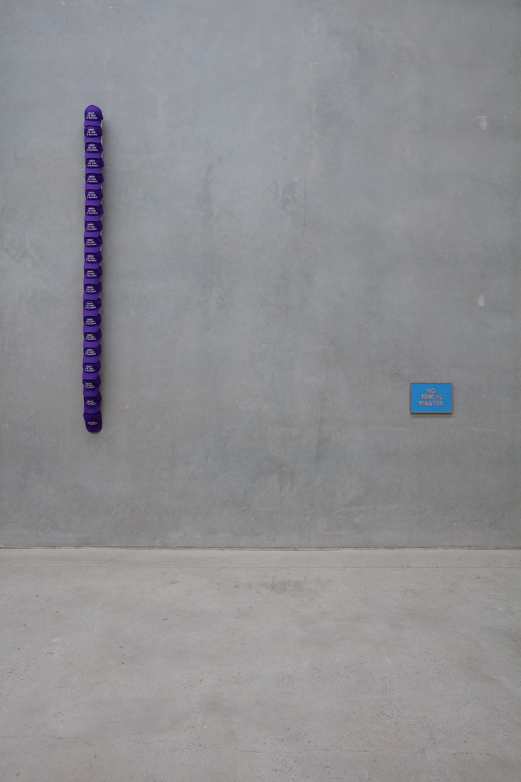 Installation view Agatha Gothe-Snape: UNDER THE SIGN OF WARNING, at The Commercial, Sydney, 2025