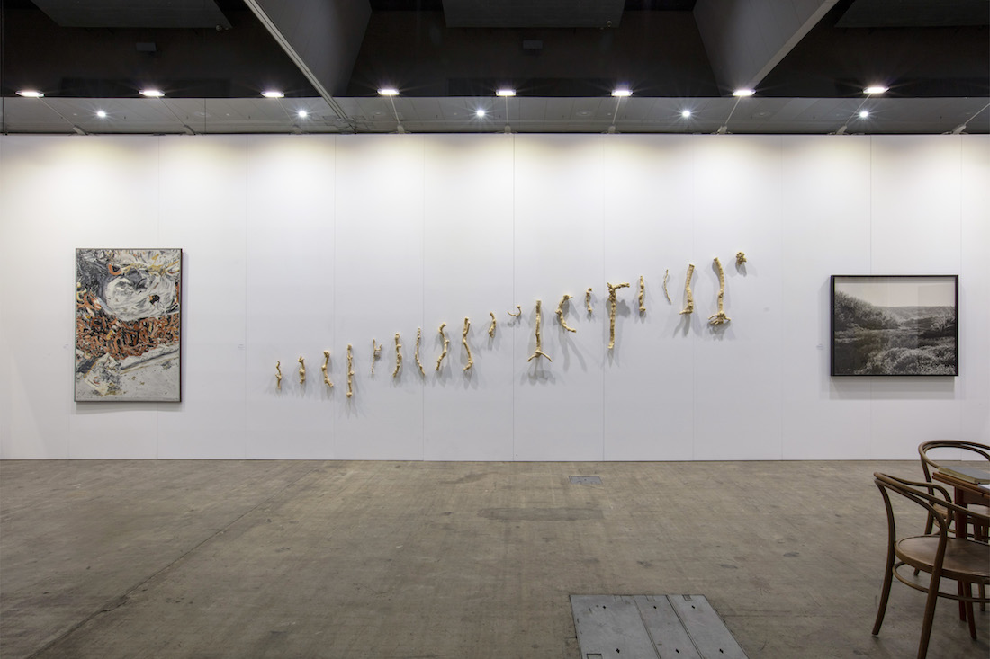 installation view: The Commercial at Melbourne Art Fair 2022 showing left to right Gunter Christmann, Yasmin Smith, Amanda Williams