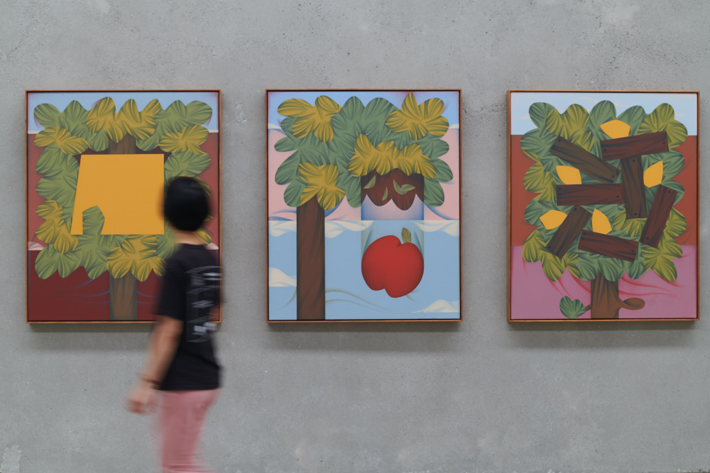 installation view showing works by Mitch Cairns: Explore Sydney Contemporary, at The Commercial, Sydney, 2021