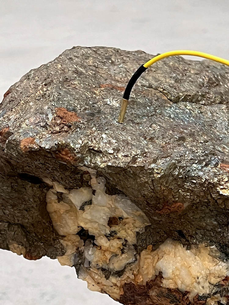 installation view: Free-to-air, at The Commercial, Sydney, 2024 | showing David Haines and Joyce Hinterding, Ore-ic TV 3, Channel 10, 2024 — detail