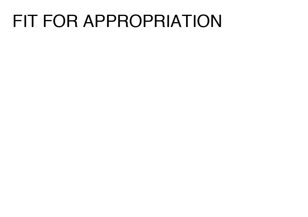 Agatha Gothe-Snape, FIT FOR APPROPRIATION, 2014
