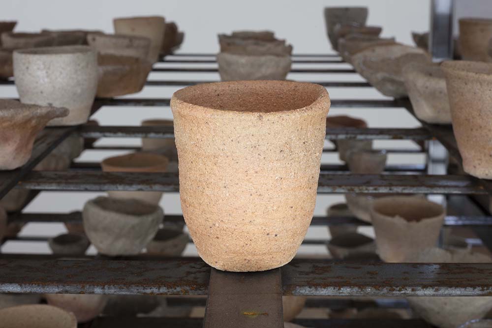 Yasmin Smith, Drowned River Valley, 2016-2018, installation view at The Commercial, Sydney - salt harvesting vessel detail (photo credit: Alex Kiers/The Commercial)