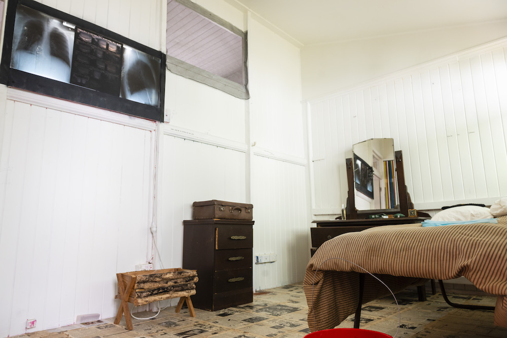 installation view: Archie Moore, HouseShow, 2020, mixed media installation, The Cottage, 272 Montague Road, West End, Brisbane