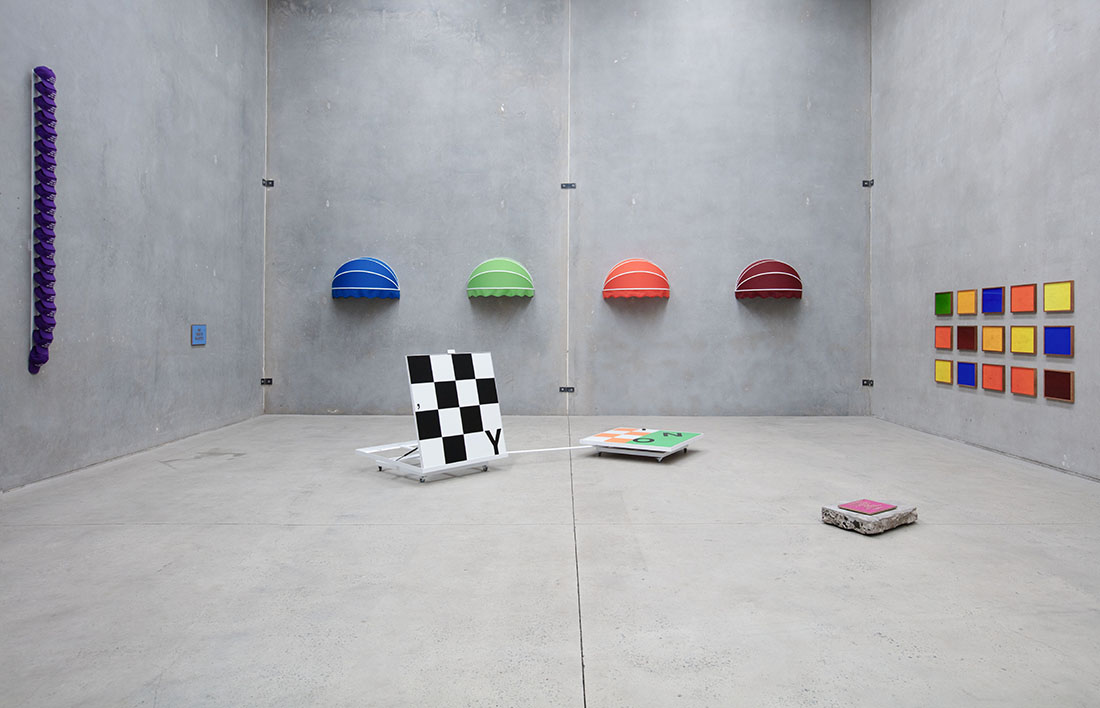 Installation view Agatha Gothe-Snape: UNDER THE SIGN OF WARNING, at The Commercial, Sydney, 2025