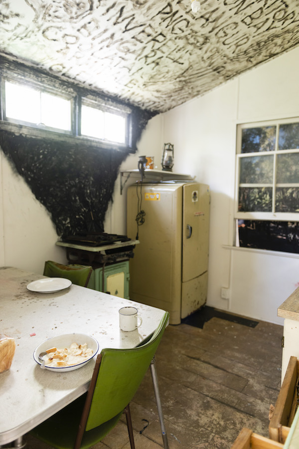 installation view: Archie Moore, HouseShow, 2020, mixed media installation, The Cottage, 272 Montague Road, West End, Brisbane