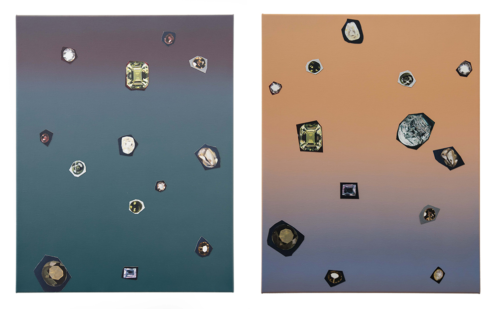 Anna Kristensen, 2 Stone Arrangements with Colour Shifts, 2013